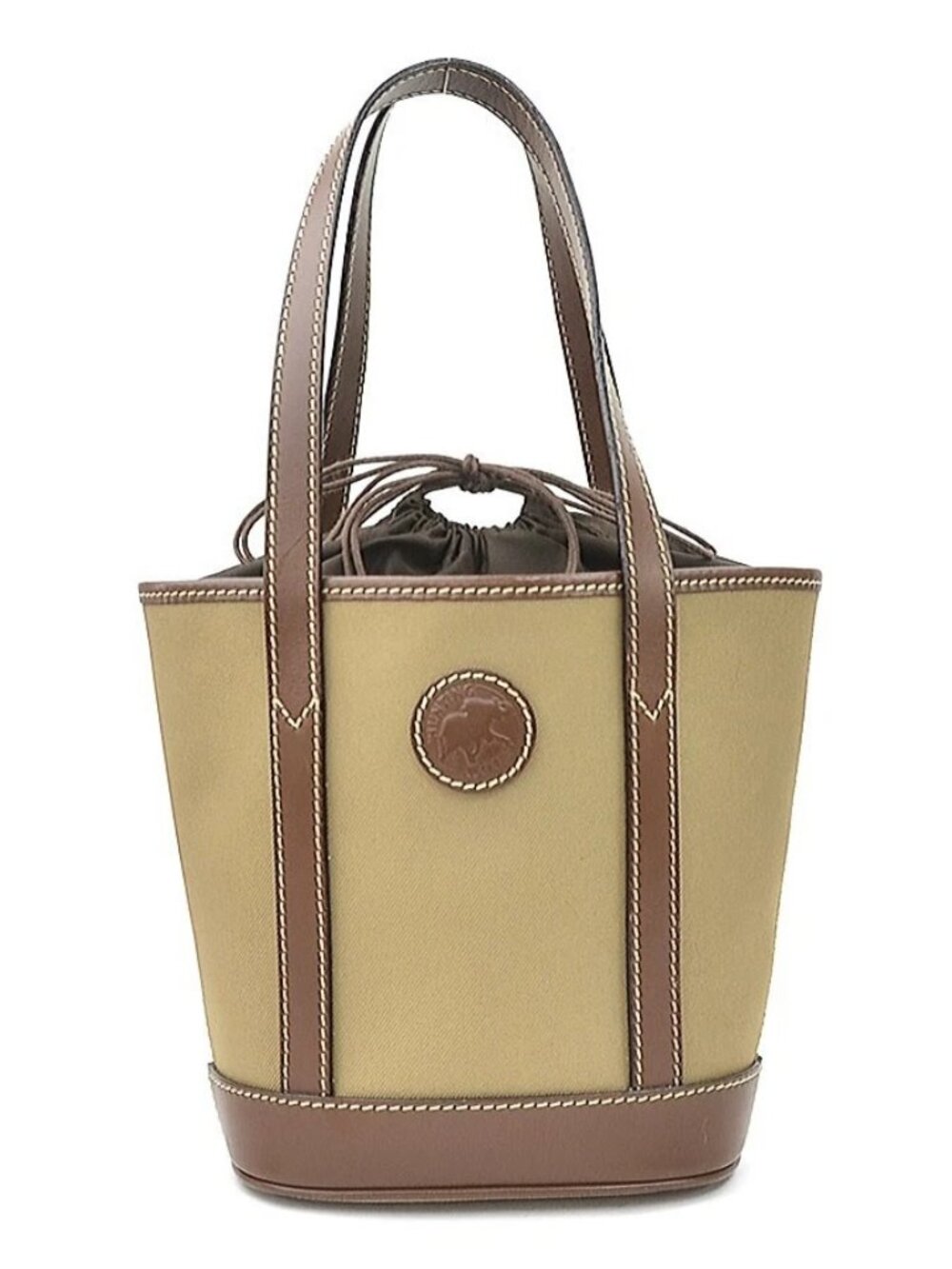 HUNTING WORLD Handbag Brown/Khaki Canvas/Leather -